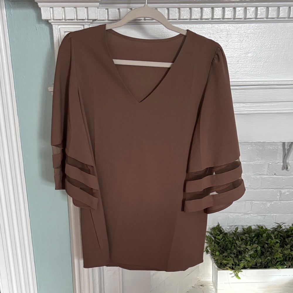 Elegant Brown Women's Top